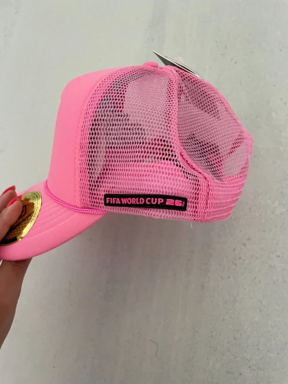 FIFA World Cup 26 Official Miami Flamingo Trucker Hat One Size Pink